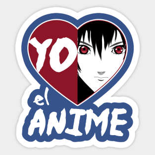 Yo Amo el Anime Face Sticker